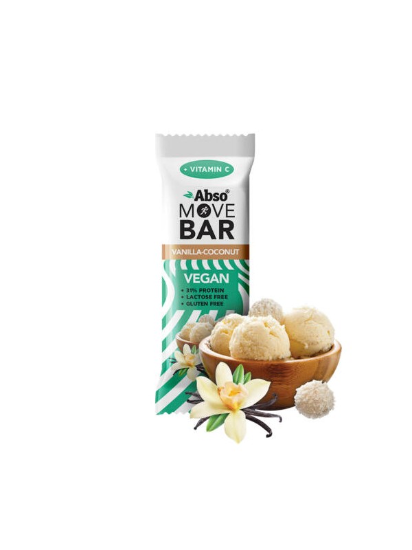 BELJAKOVINSKA PLOŠČICA ABSO MOVE BAR vanilija-kokos 35 g